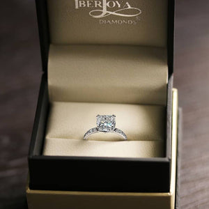 an engagement ring in a jewelry box